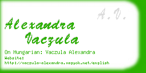 alexandra vaczula business card